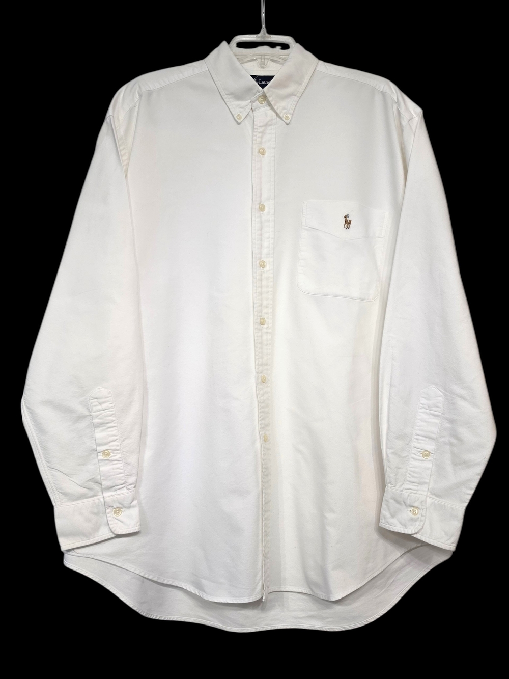 Ralph Lauren Tilden White Oxford Button Down Shirt Colorful Pony Logo Men's XL - Picture 11 of 11